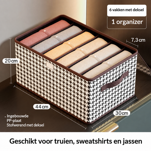 Opvouwbare kledingorganizer met vakken