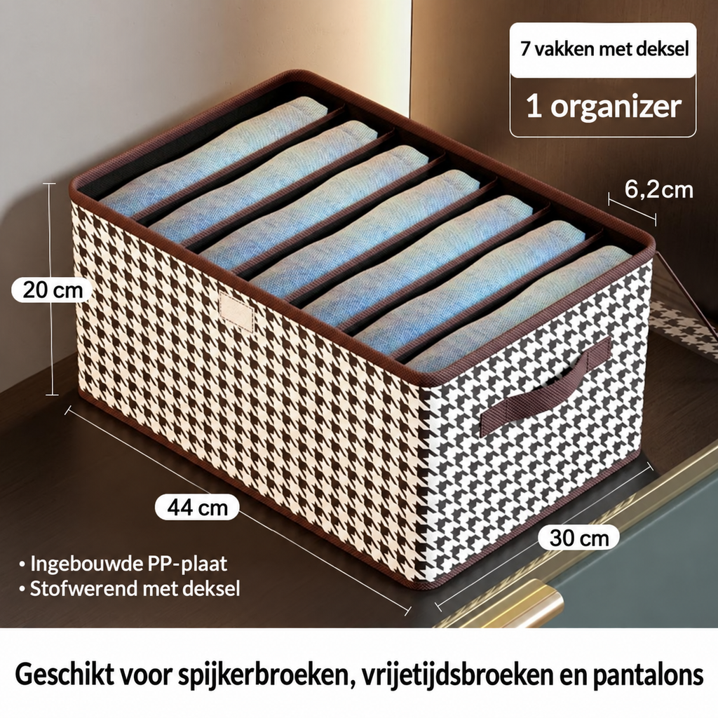 Opvouwbare kledingorganizer met vakken